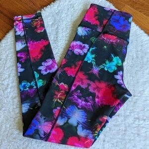 𝅺betsey JOHNSON performance active wear leggings floral print small